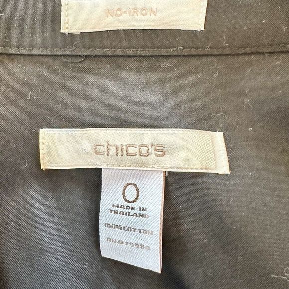 Chicos button down shirt size 0 - Medium  - Black - no iron - Picture 11 of 13
